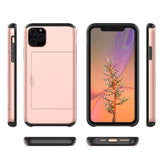 iPhone 11 Hybrid Tough Case w. Card Holder Rose Gold