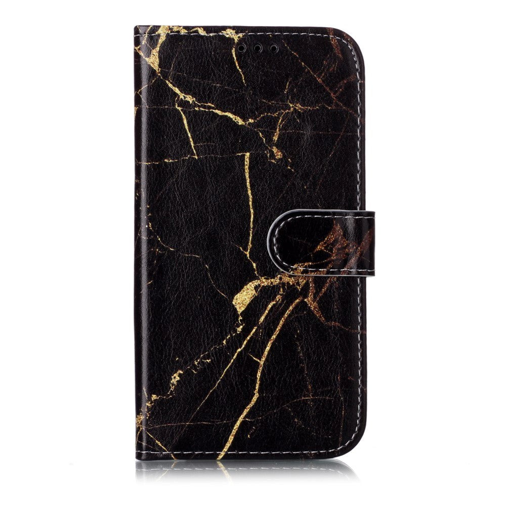 iPhone 11 Leather Wallet Case w. Print - Black