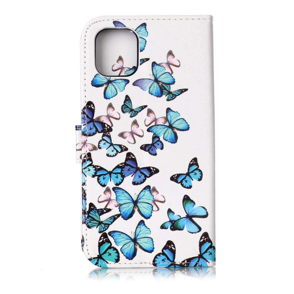 iPhone 11 Leather Wallet Case w. Print - Butterflies