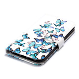 iPhone 11 Leather Wallet Case w. Print - Butterflies