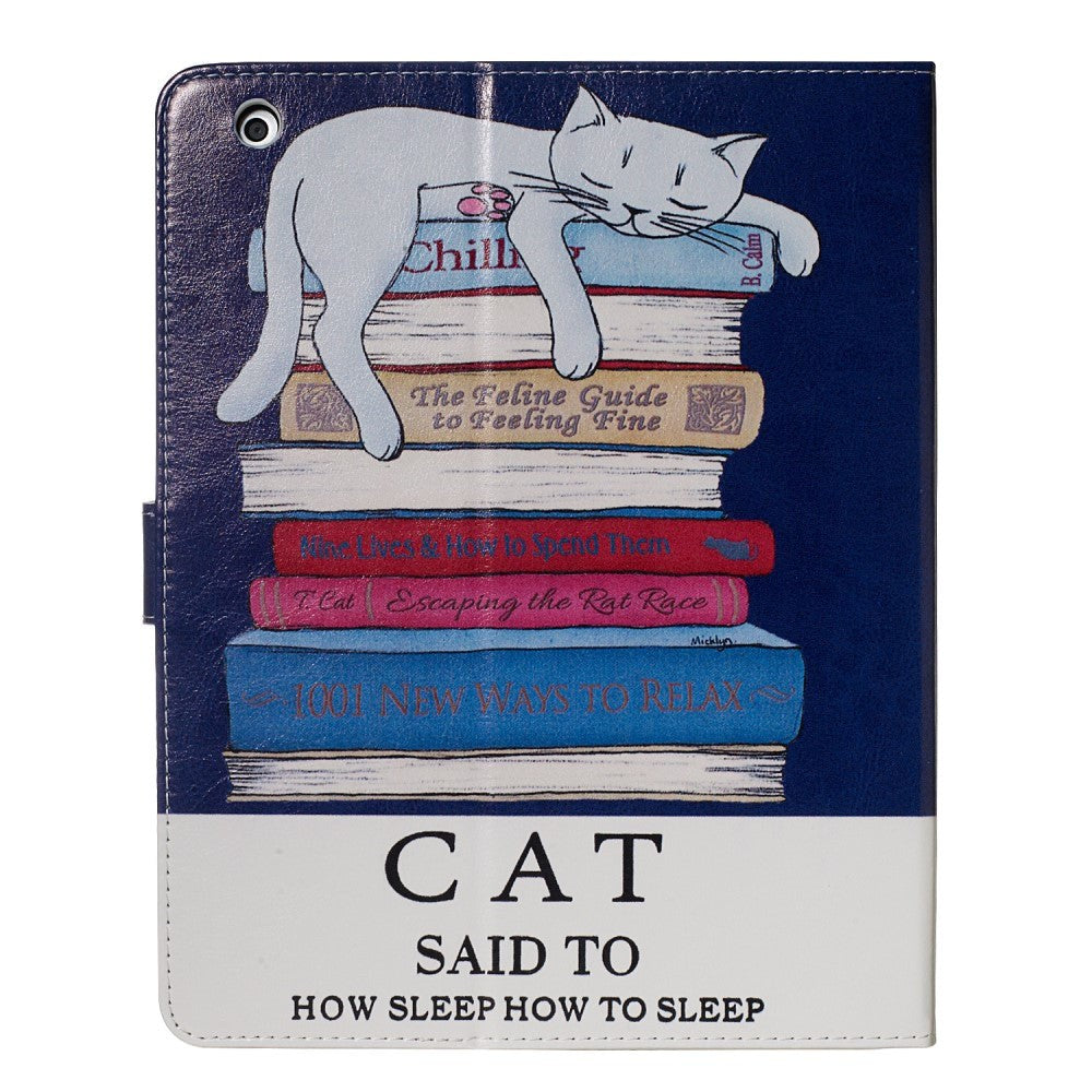 iPad 2/3/4 Leather Flip Case w. Stand - Sleeping cats