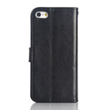 iPhone SE / 5 / 5s Wallet Leather Case Black