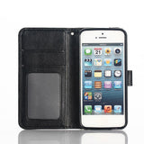 iPhone SE / 5 / 5s Wallet Leather Case Black