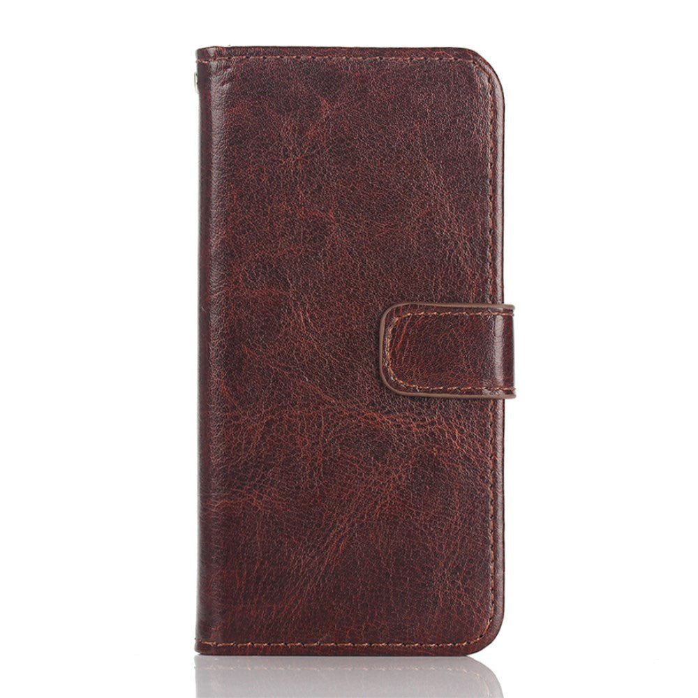 iPhone SE / 5 / 5s Wallet Leather Case Dark Brown