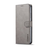 iPhone 11 Pro Max Faux Leather Flip Case with Cardholder & Stand Function - Grey