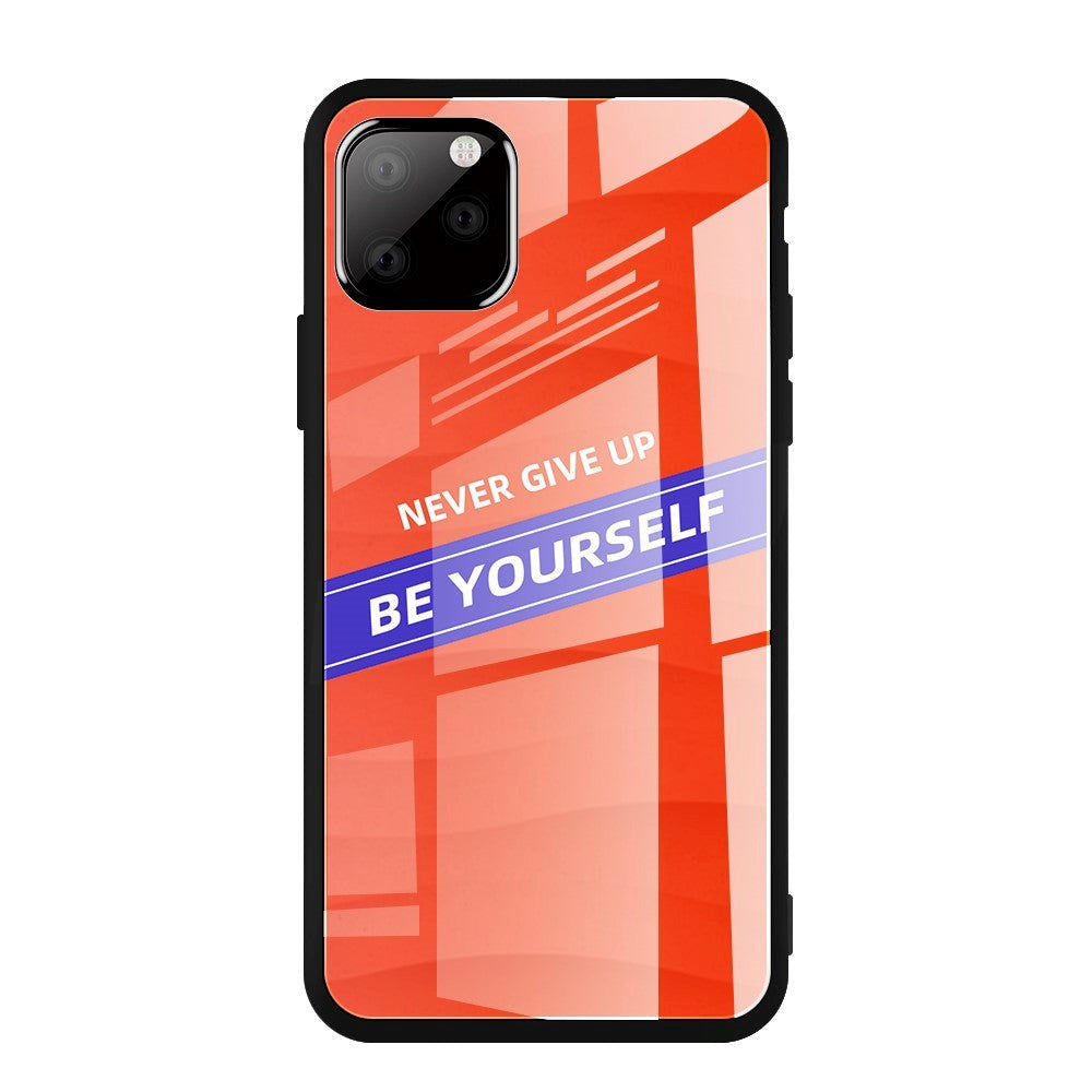 iPhone 11 Pro Max Case w. Back Glass - Be Yourself - Red