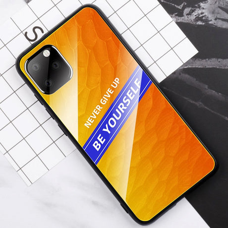 iPhone 11 Pro Case w. Back Glass - Be Yourself - Orange