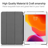 iPad 10.2" (2021 / 2020 / 2019) Tri-Fold Leather Case - Grey