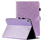 iPad 10.2" (2021 / 2020 / 2019) Glitter Case w. Flip Stand & Card Holder - Glitter Purple