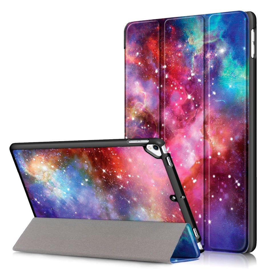 iPad 10.2" (2021 / 2020 / 2019) Leather Case w. Tri-fold - Pink Galaxy