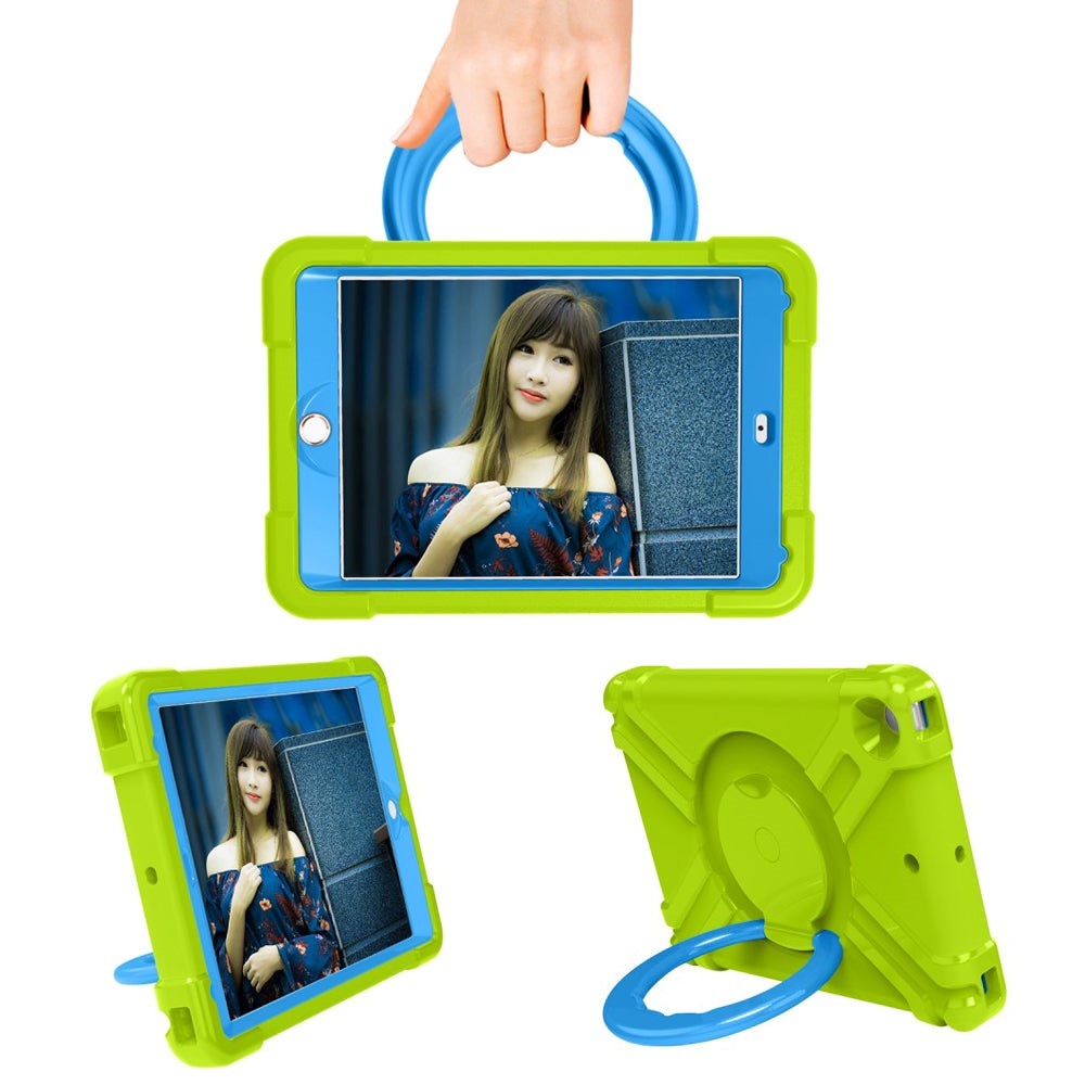 iPad 10.2" (2021 / 2020 / 2019) Kids Case w. 360° Stand & Handle - Green/Blue