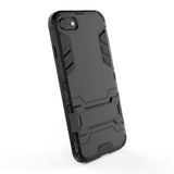 iPhone SE (2022 / 2020) / 8 / 7 Hybrid Tough Case w. Kickstand - Black