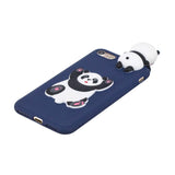 iPhone SE (2022 / 2020) / 8 / 7 Flexible Plastic Case with Doll Decor - Giant Panda