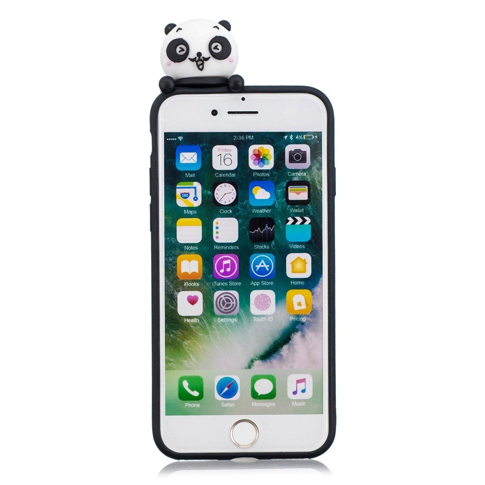 iPhone SE (2022 / 2020) / 8 / 7 Flexible Plastic Case with Doll Decor - Panda