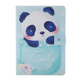 iPad 10.2" (2021 / 2020 / 2019) / Air (2019) / Pro 10.5" (2017) Leather Case w. Stand - Lovely Panda