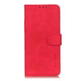 iPhone 12 Pro Max KHAZNEH Retro Leather Wallet Case - Red