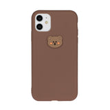 EIDERWOOD iPhone 11 Silicone Case with Cartoon - Brown / Bear