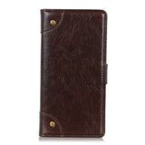 iPhone 12 / 12 Pro Vintage Neutral Leather Wallet Case - Coffee