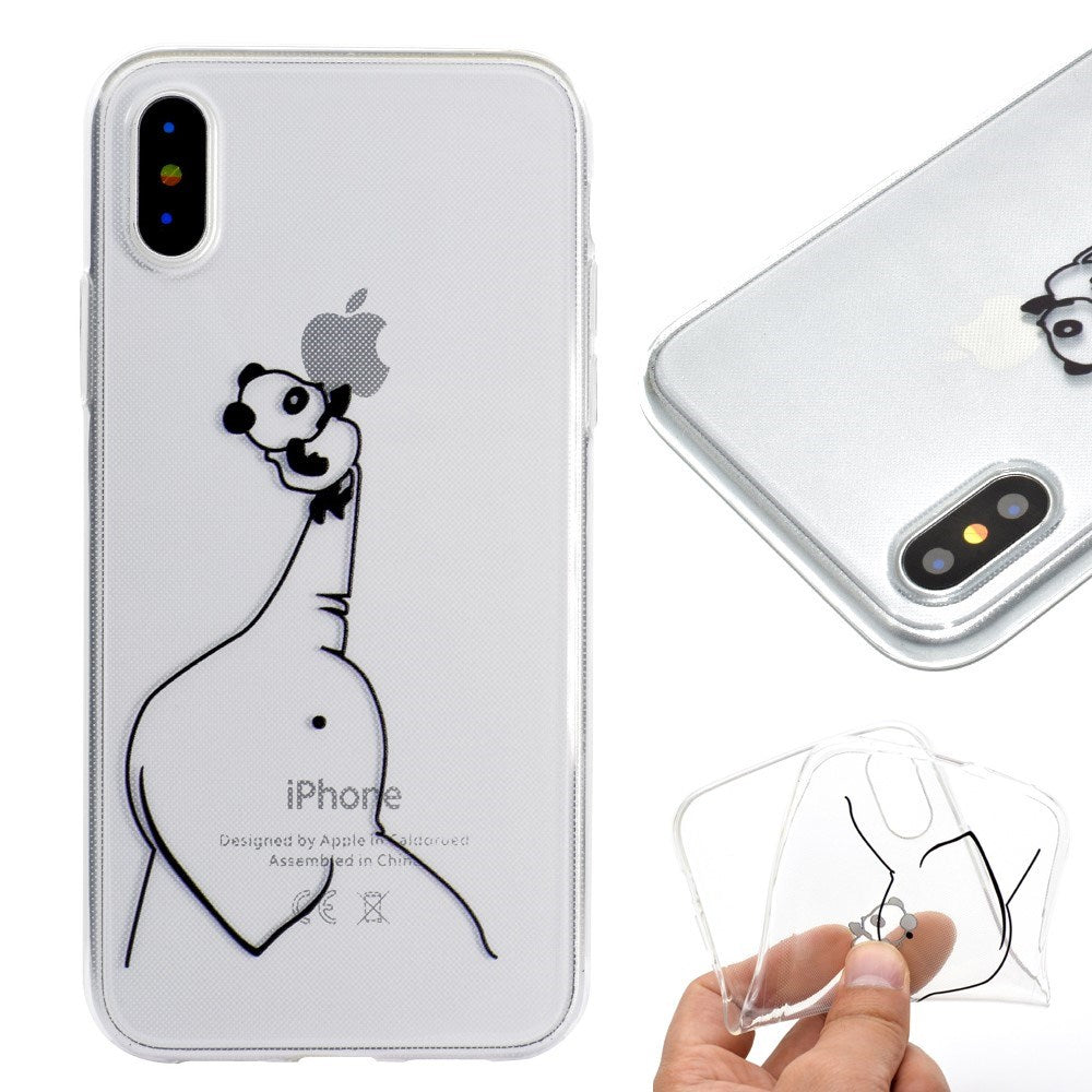 EIDERWOOD iPhone XR Plastic Case w. Print - Panda & Elephant