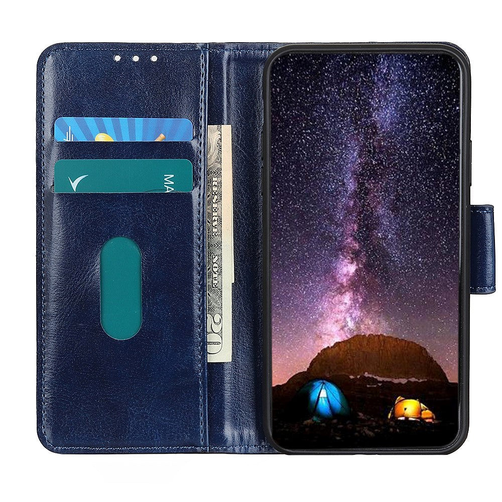 iPhone 12 / 12 Pro Neutral Leather Wallet Case - Blue