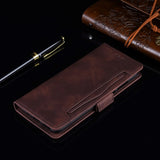 iPhone 12 / 12 Pro Glossy Leather Case w. Large Wallet - Brown