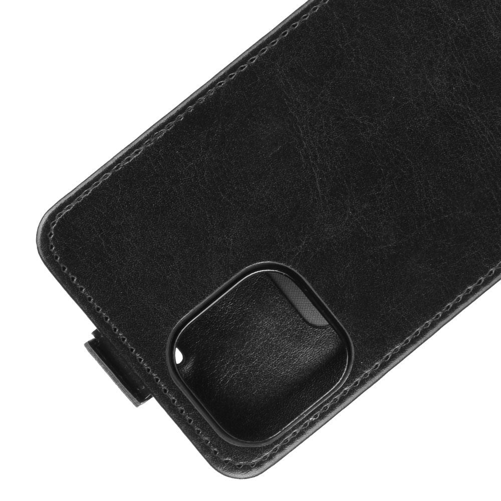 iPhone 12 / 12 Pro Neutral Flip Leather Case w. Card Holder - Black