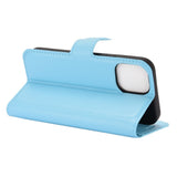 EIDERWOOD iPhone 12 Mini Faux Leather Flip Case with Cardholder & Stand Function - Blue