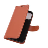 EIDERWOOD iPhone 12 Mini Faux Leather Flip Case with Cardholder & Stand Function - Brown