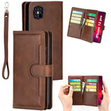 iPhone 12 / 12 Pro Leather Case w. Double Wallet - Dark Brown