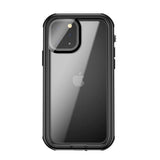 iPhone 12 Mini Waterproof Tough Case w. Screen Protector - Transparent / Black