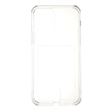 iPhone 12 Pro Max Grip Flexible Plastic Case w. Card Holder - Transparent