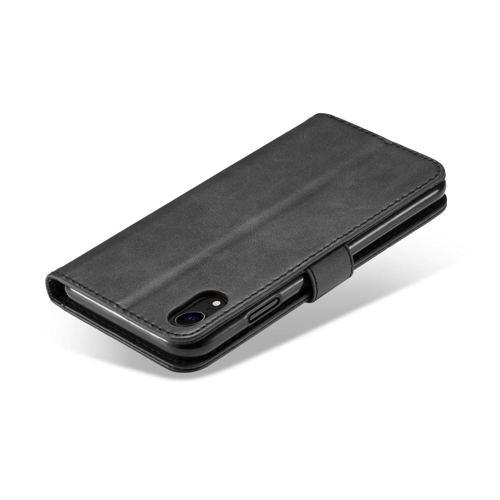 iPhone XR LC.IMEEKE Leather Wallet Case - Black