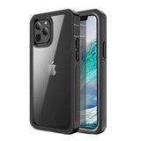 iPhone 12 / 12 Pro Heavy Duty Case - Tough Case - Transparent / Black