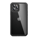 iPhone 12 / 12 Pro Heavy Duty Case - Tough Case - Transparent / Black