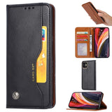 iPhone 12 / 12 Pro Leather Case w. Extra Card Pocket - Black