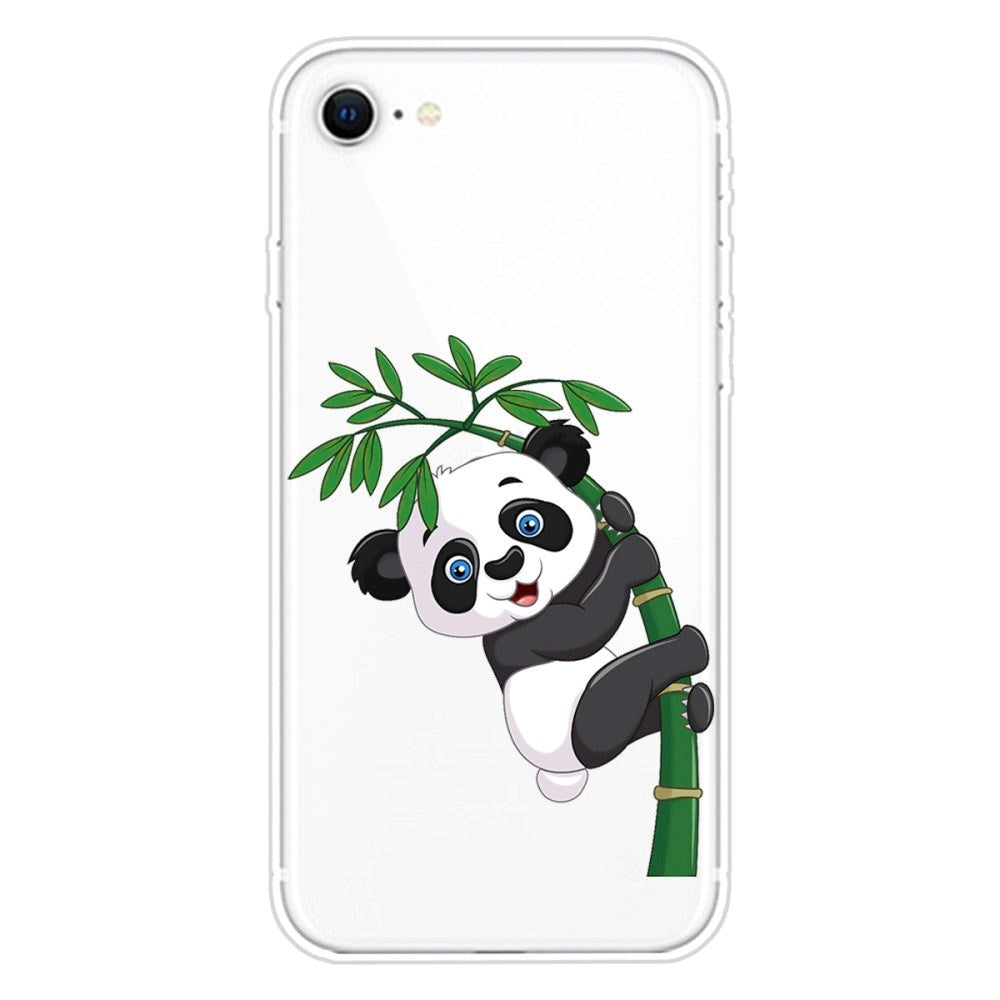 iPhone SE (2022 / 2020) / 8 / 7 Flexible Transparent Plastic Case with Print - Panda