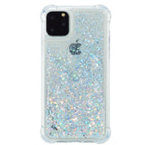 iPhone 12 Mini Plastic Case w. Glitter - Transparent / Silver