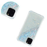 iPhone 12 Mini Plastic Case w. Glitter - Transparent / Silver