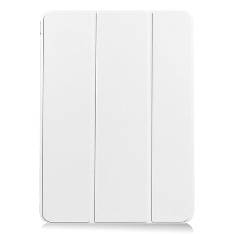 EIDERWOOD iPad Air 10.9-11" (2024-2020) Litchi Tri-Fold Leather Case - White