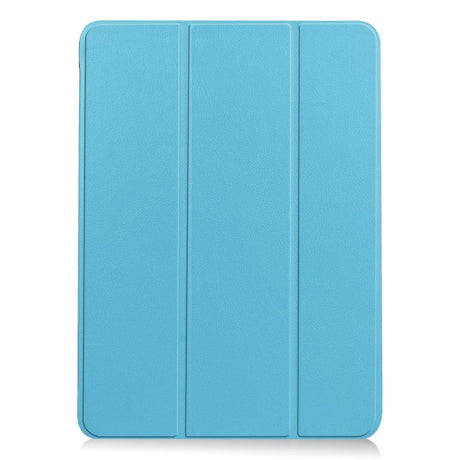 EIDERWOOD iPad Air 10.9-11" (2024-2020) Litchi Tri-Fold Leather Case - Light Blue