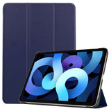 EIDERWOOD iPad Air 10.9-11" (2024-2020) Litchi Tri-Fold Leather Case - Dark Blue