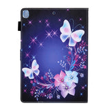 iPad 10.2" (2021 / 2020 / 2019) / Air (2019) / Pro 10.5" Leather Case w. Stand - Flowers and Butterflies