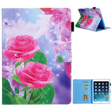 iPad 10.2" (2021 / 2020 / 2019) / Air (2019) / Pro 10.5" Leather Case w. Stand - Roses