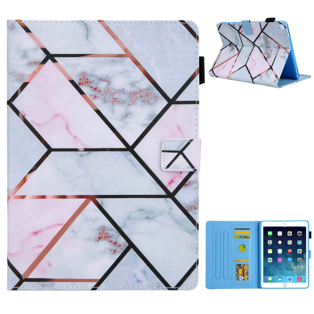 iPad 9.7 (2018-2017) / iPad Air / iPad Air 2 Leather Case w. Stand - Marble