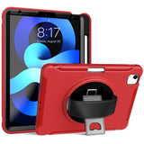 iPad Air (2022 / 2020) Tough Case w. Hand Holder & Apple Pencil Holder - Red