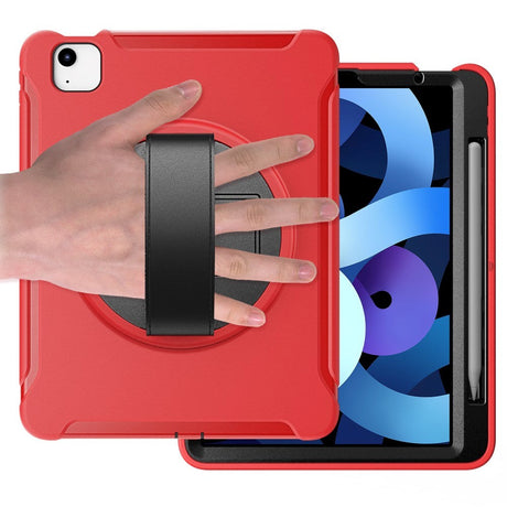 iPad Air (2022 / 2020) Tough Case w. Hand Holder & Apple Pencil Holder - Red