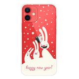 iPhone 12 Mini Flexible Plastic Christmas Case - Snow Bunnies