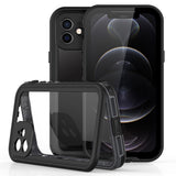 iPhone 12 Redpepper IP68 Waterproof Case - MagSafe Compatible - Black / Transparent
