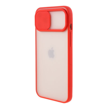 iPhone 12 Pro Max Frosted Plastic Case w. CamSlider - Red