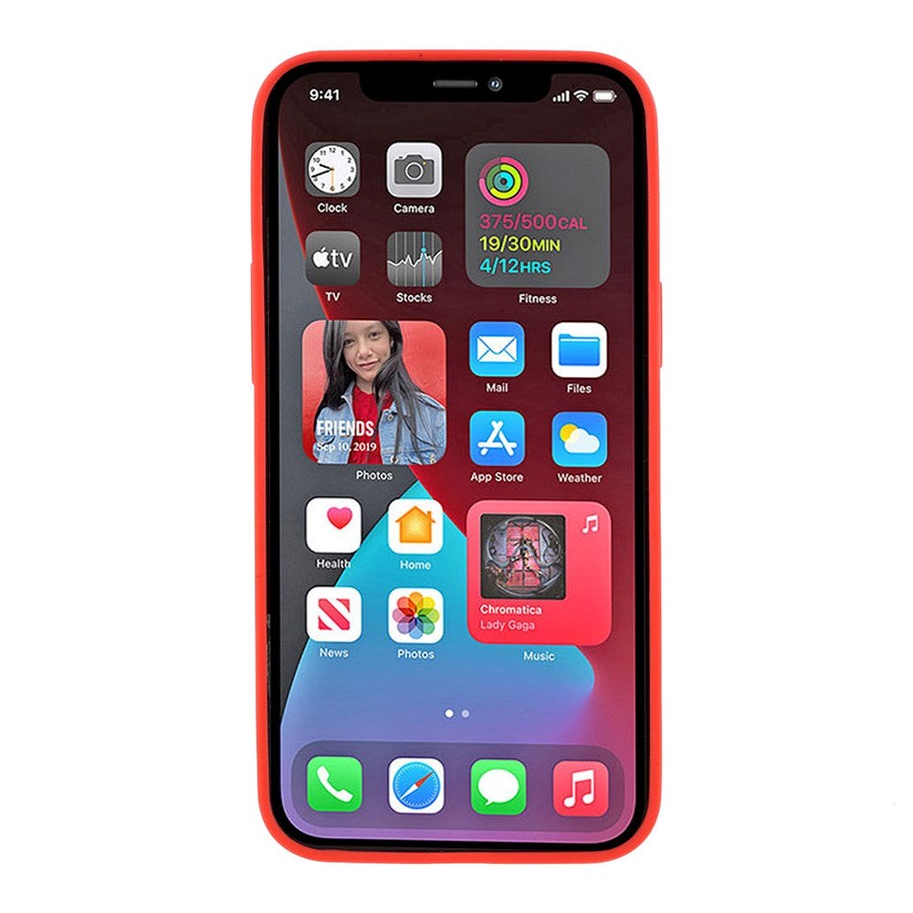 iPhone 12 Pro Max Frosted Plastic Case w. CamSlider - Red